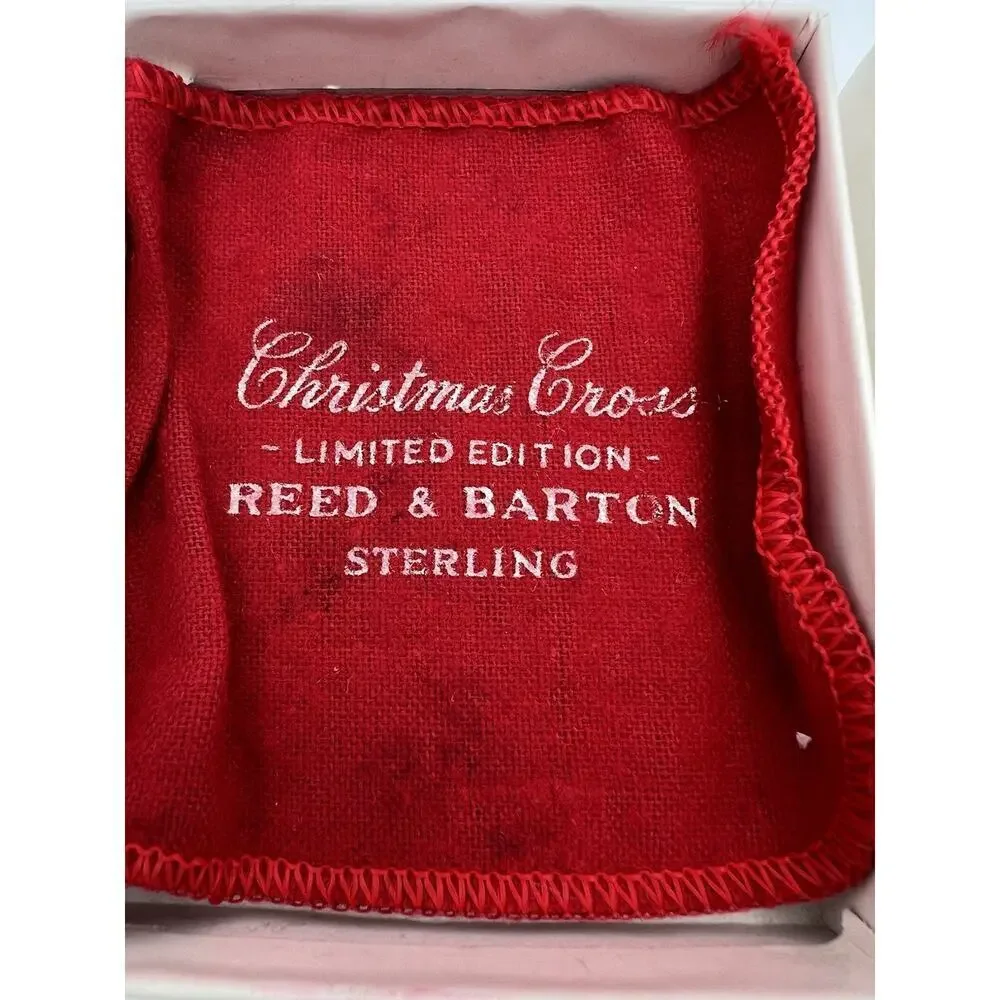 Vtg Retired Limited Edition 1975 Reed & Barton Sterling Silver Christmas Cross - Picture 3 of 6
